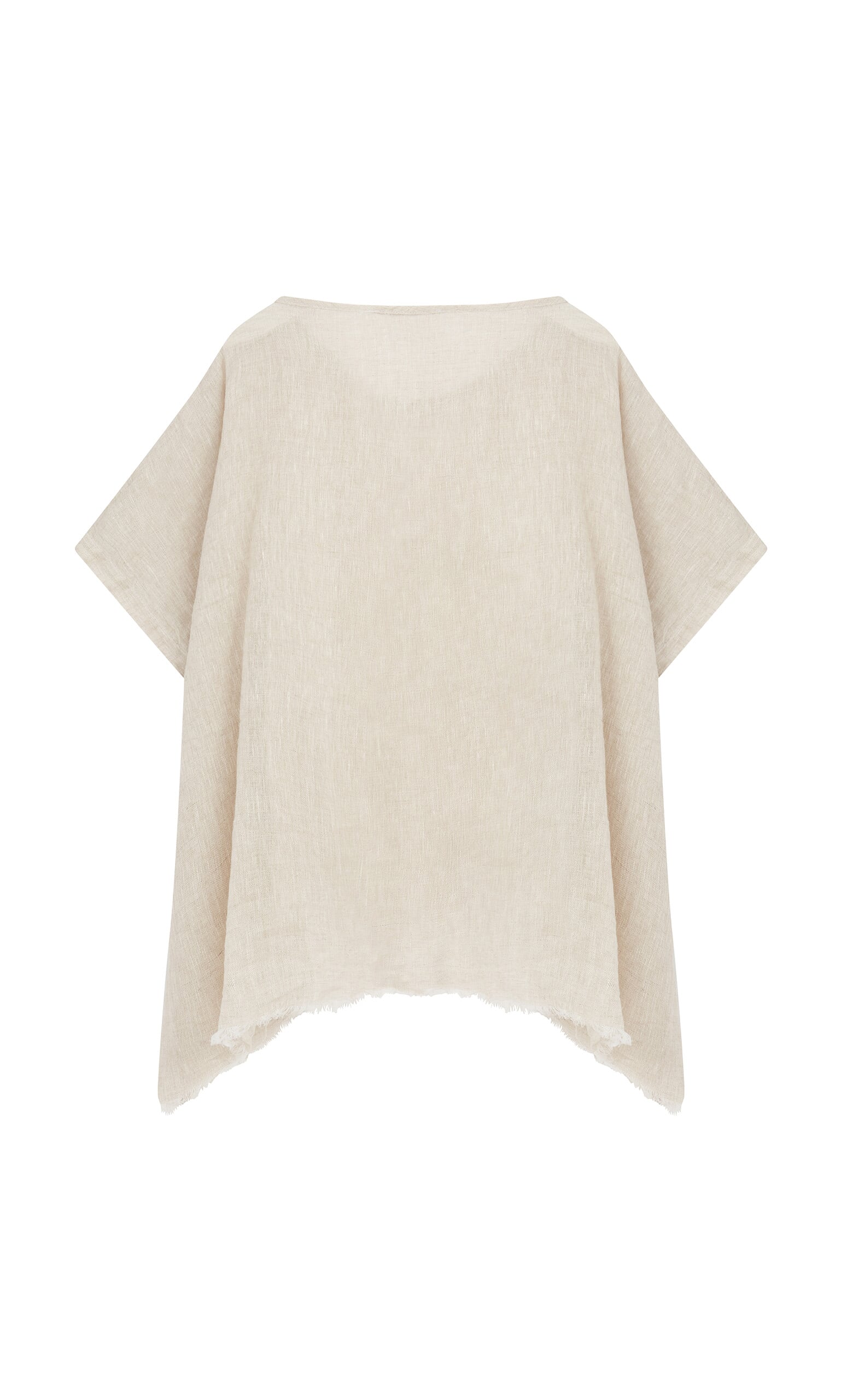 Fray natural linen top