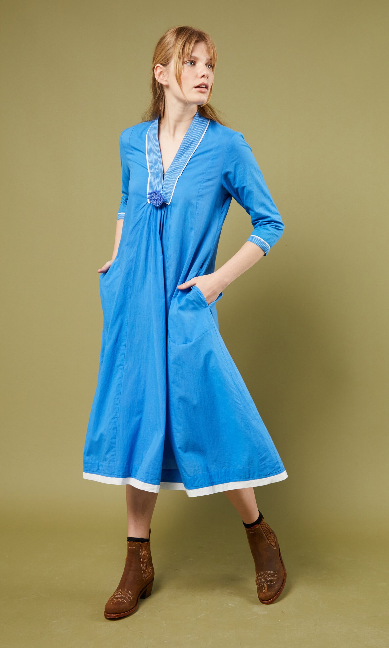 Blue vela dress