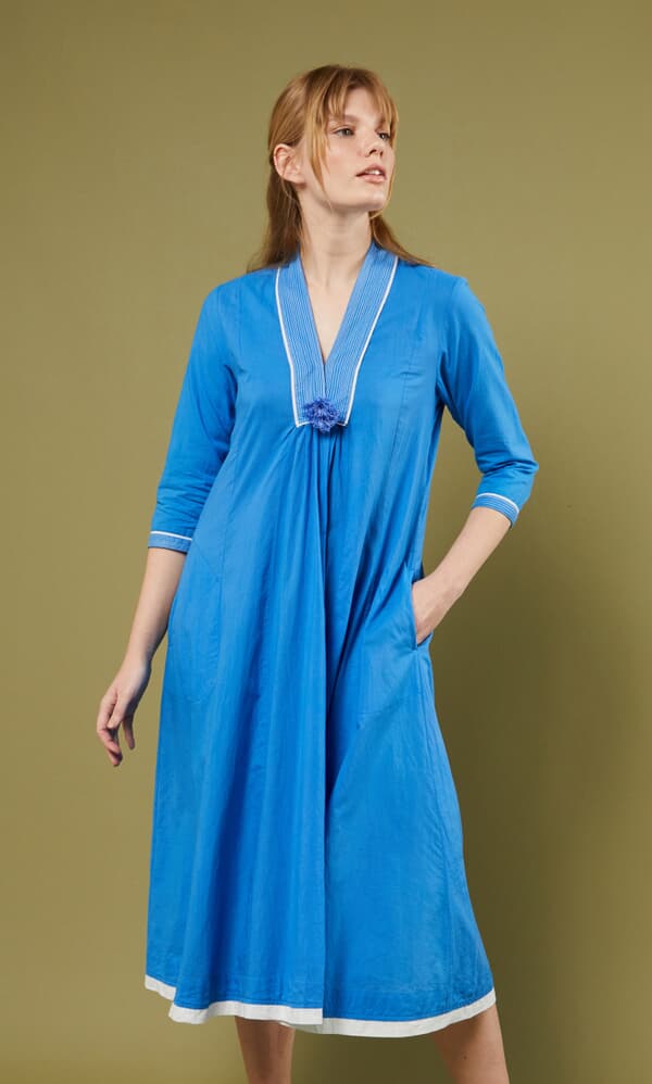 Blue vela dress