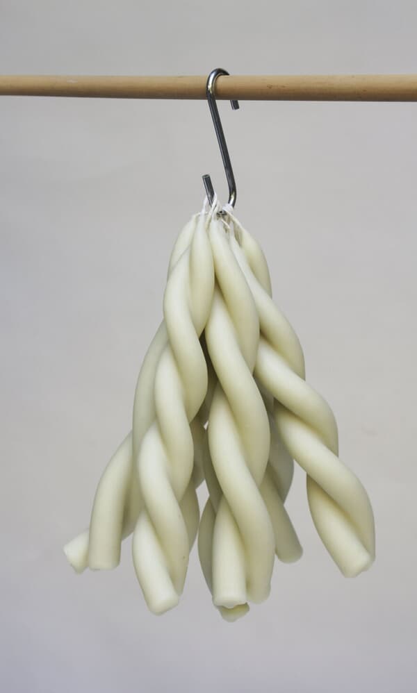 Milk twisted candle