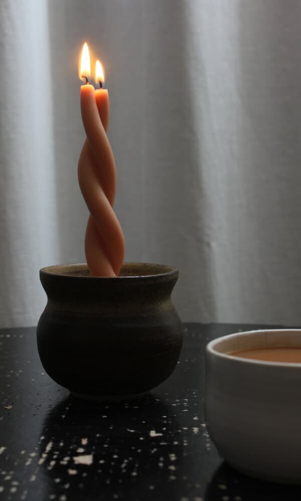 Blossom twisted candle