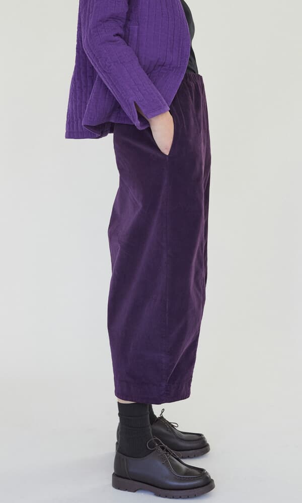 Plum velvet pants