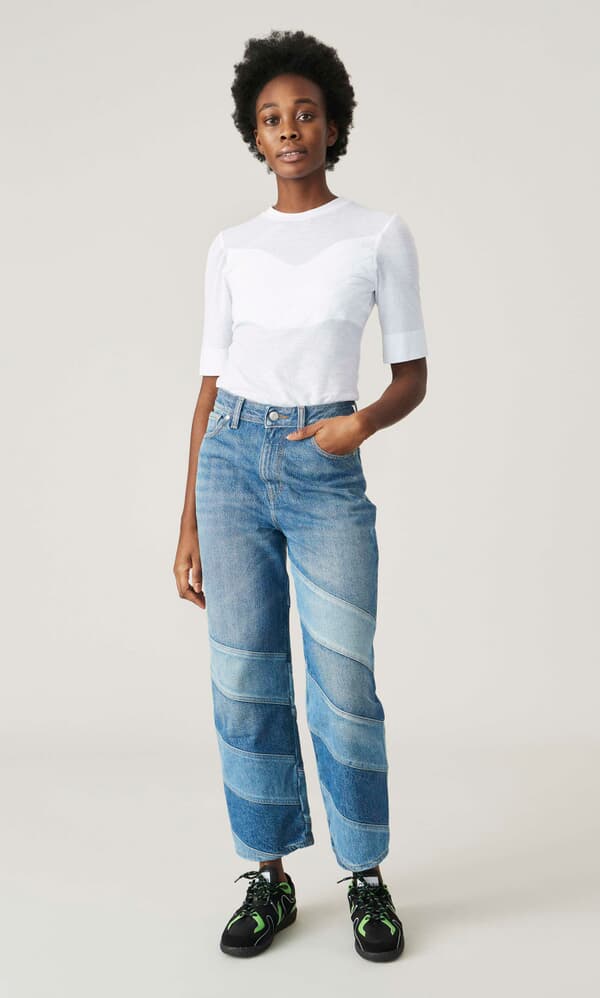 Quilt white tee by Ganni