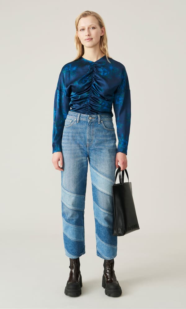 Misy cropped denims by Ganni