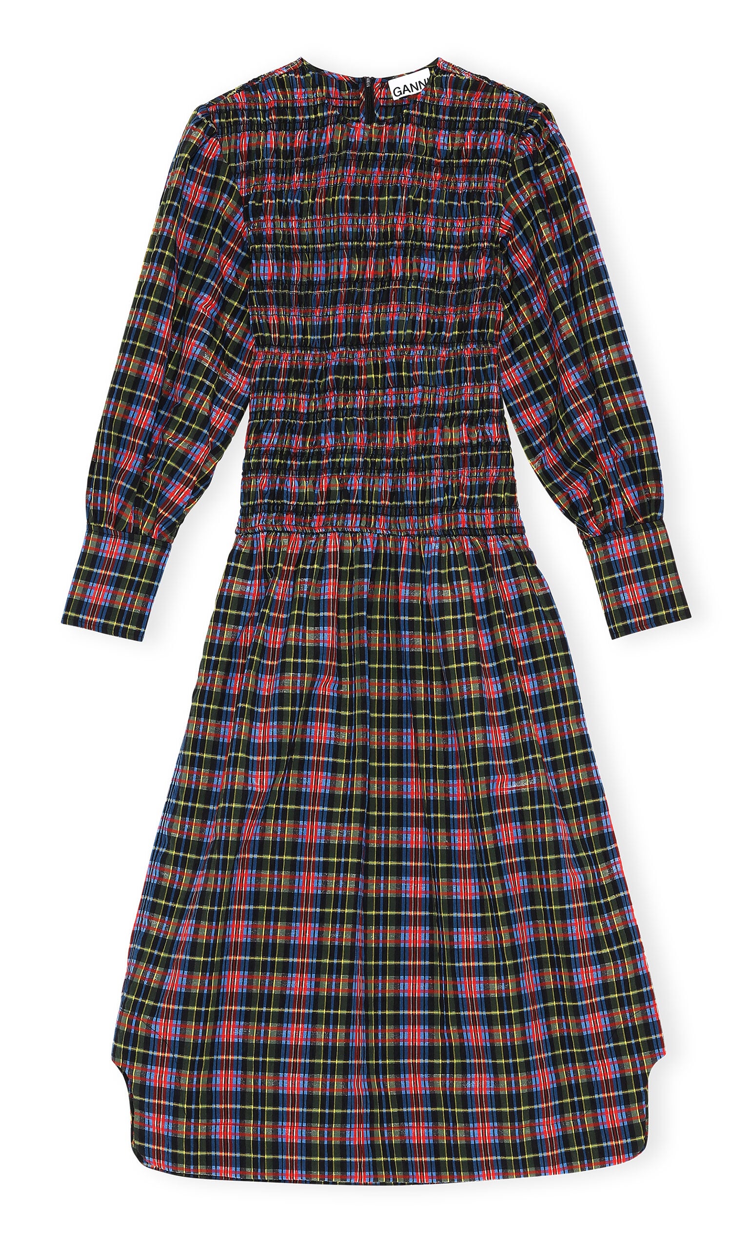 Maxi black smock dress by Ganni