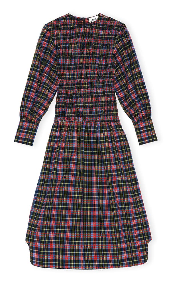 Maxi black smock dress by Ganni