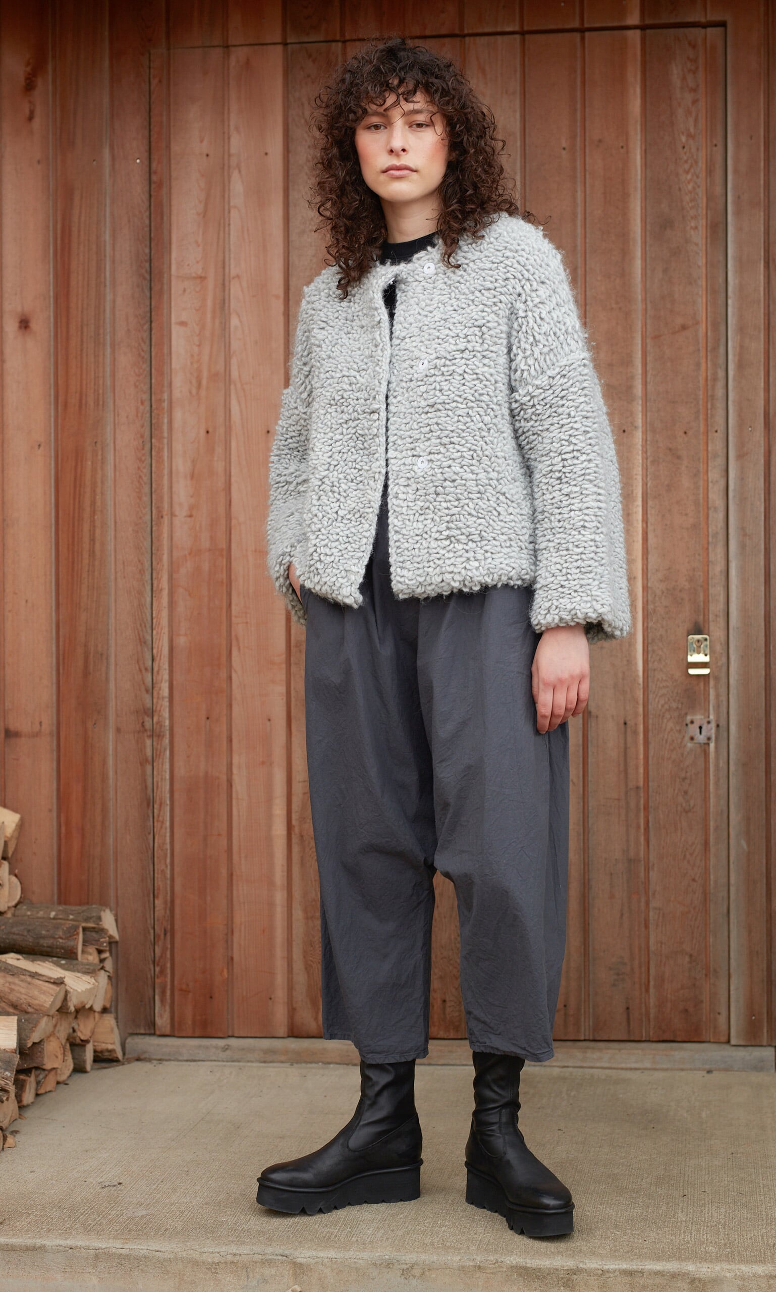 Wool loop jacket by Humanoid