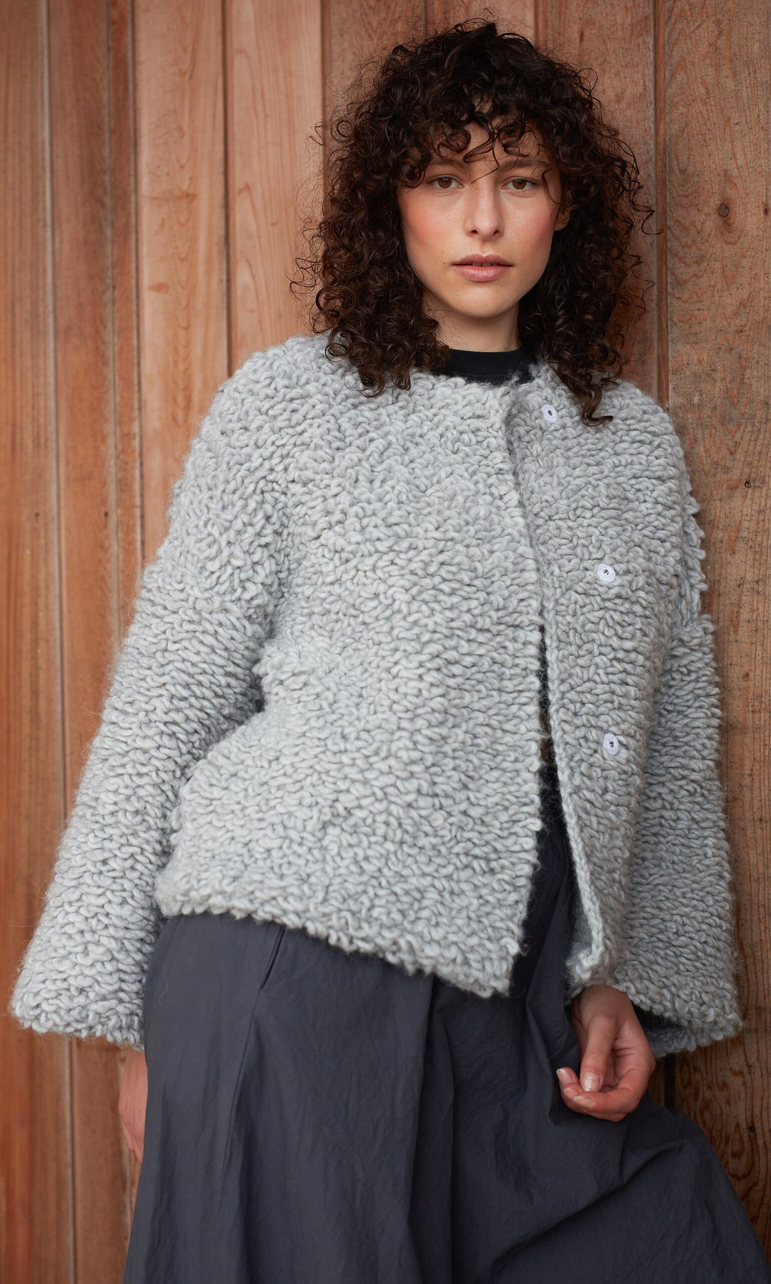 Wool loop jacket by Humanoid