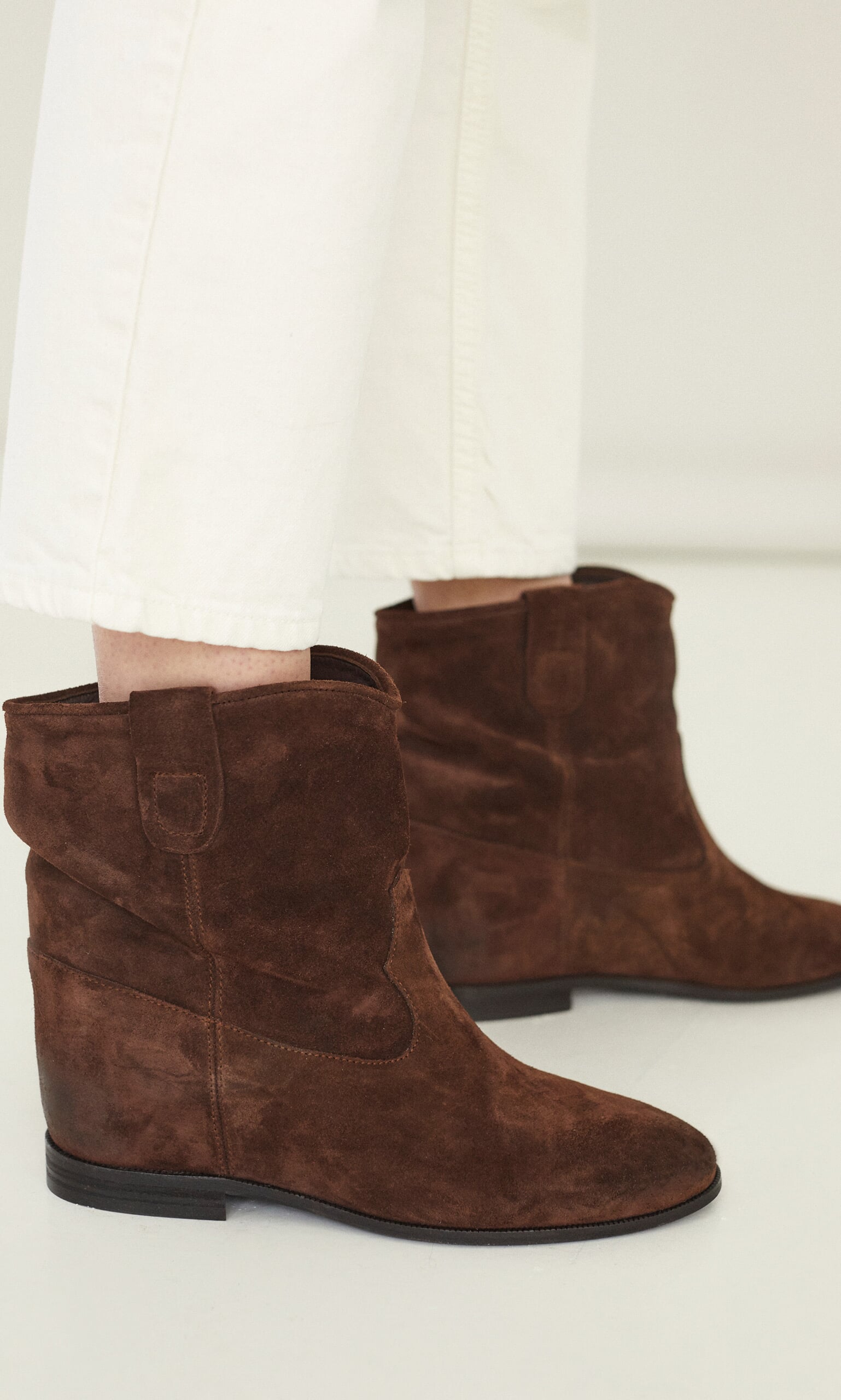 Elevated suede boots