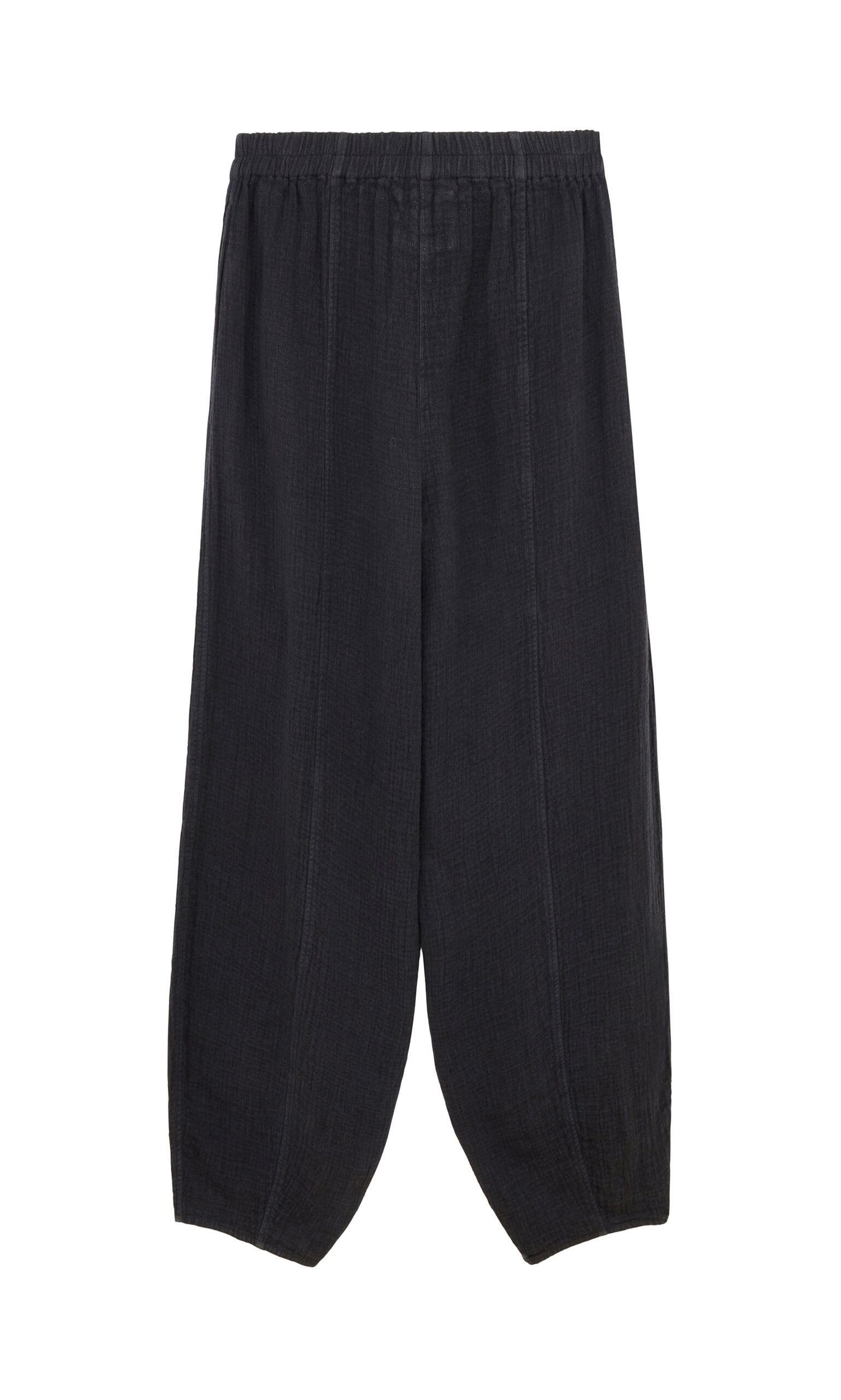 Gray crinkle trousers