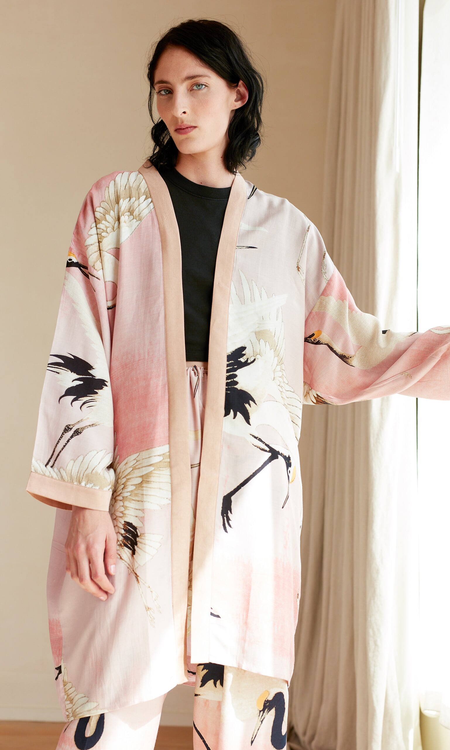 Crane kimono