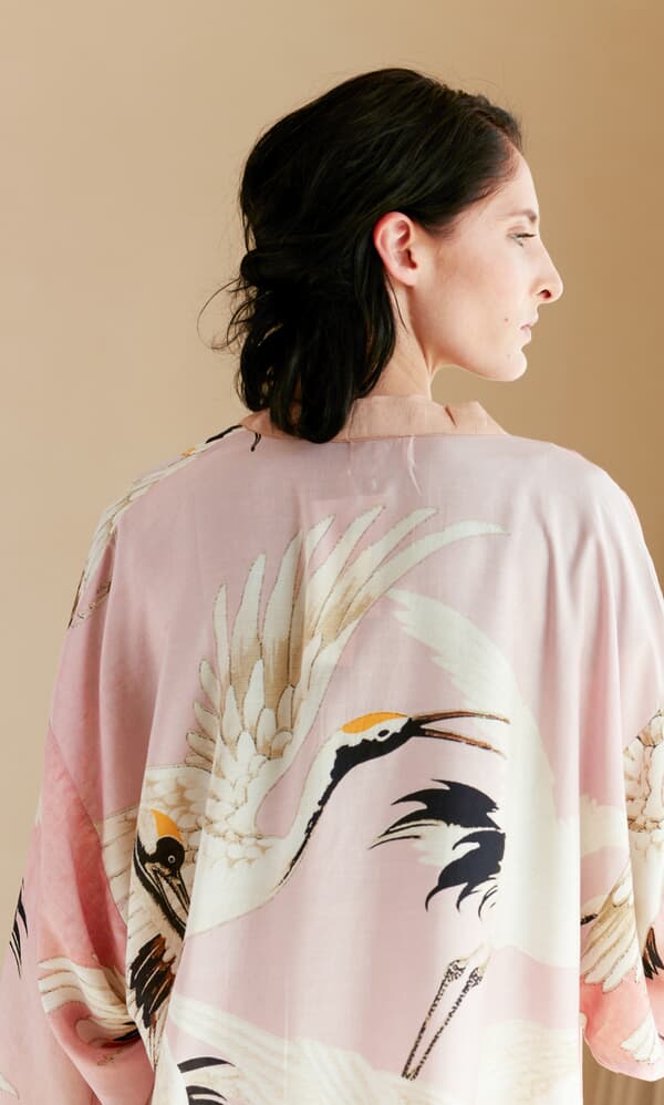 Crane kimono