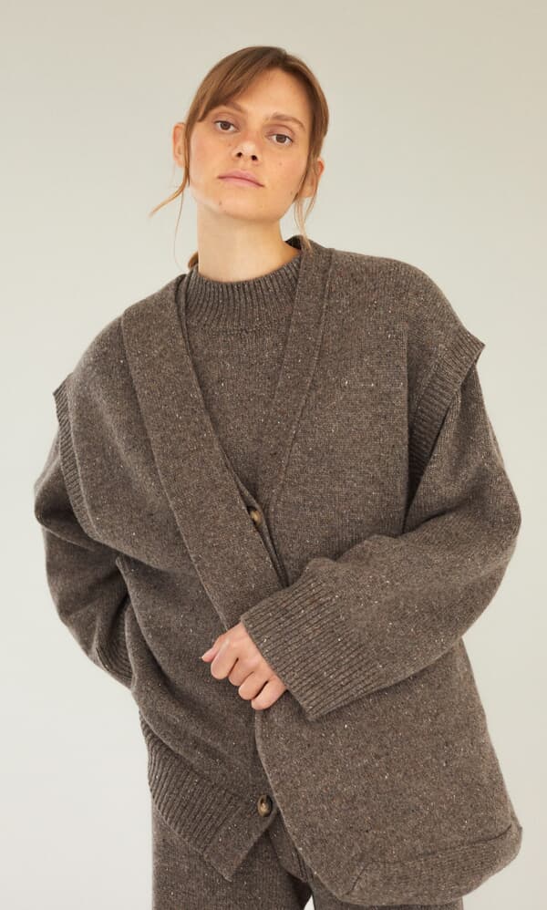 Coffee bean cardigan