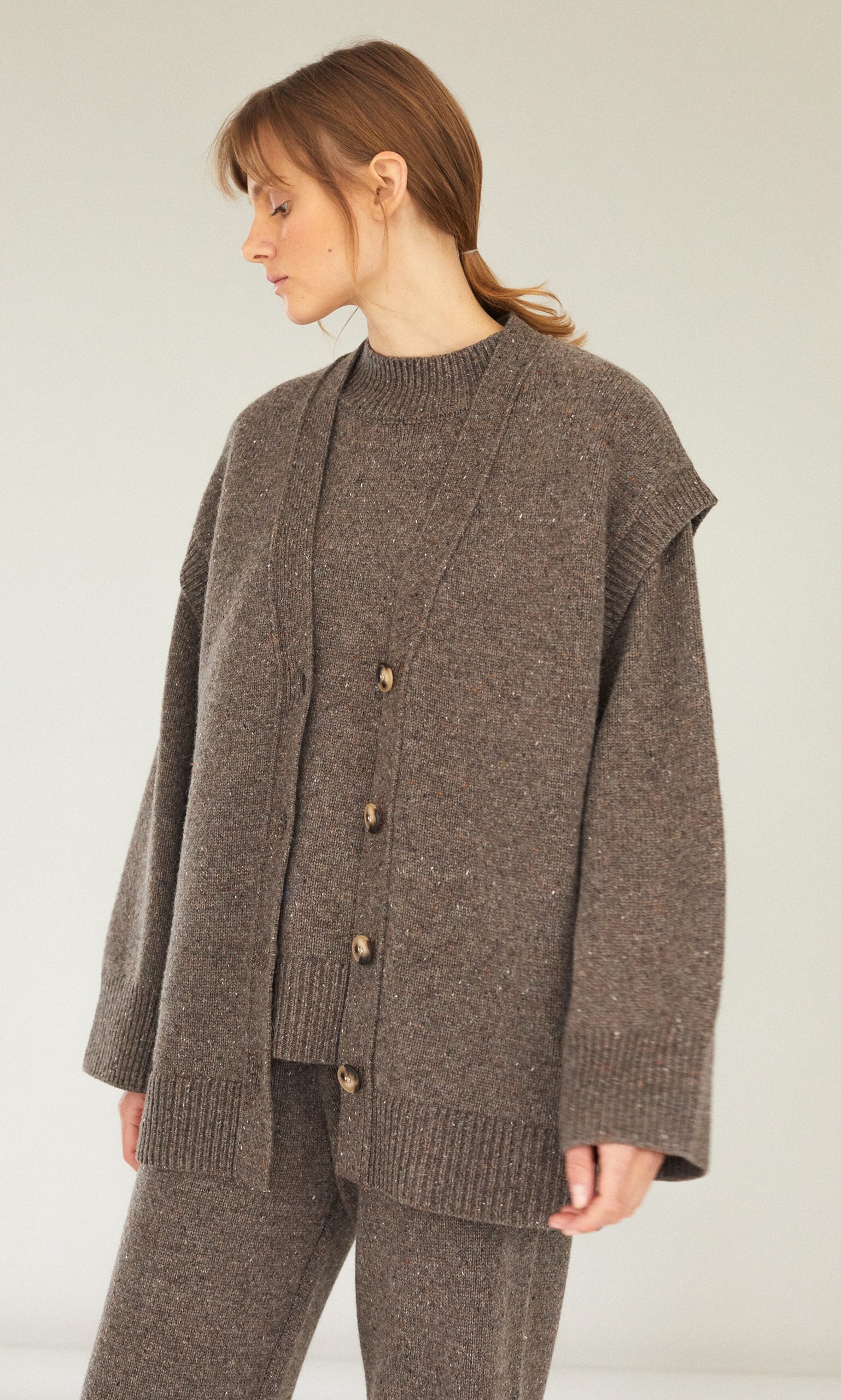 Coffee bean cardigan