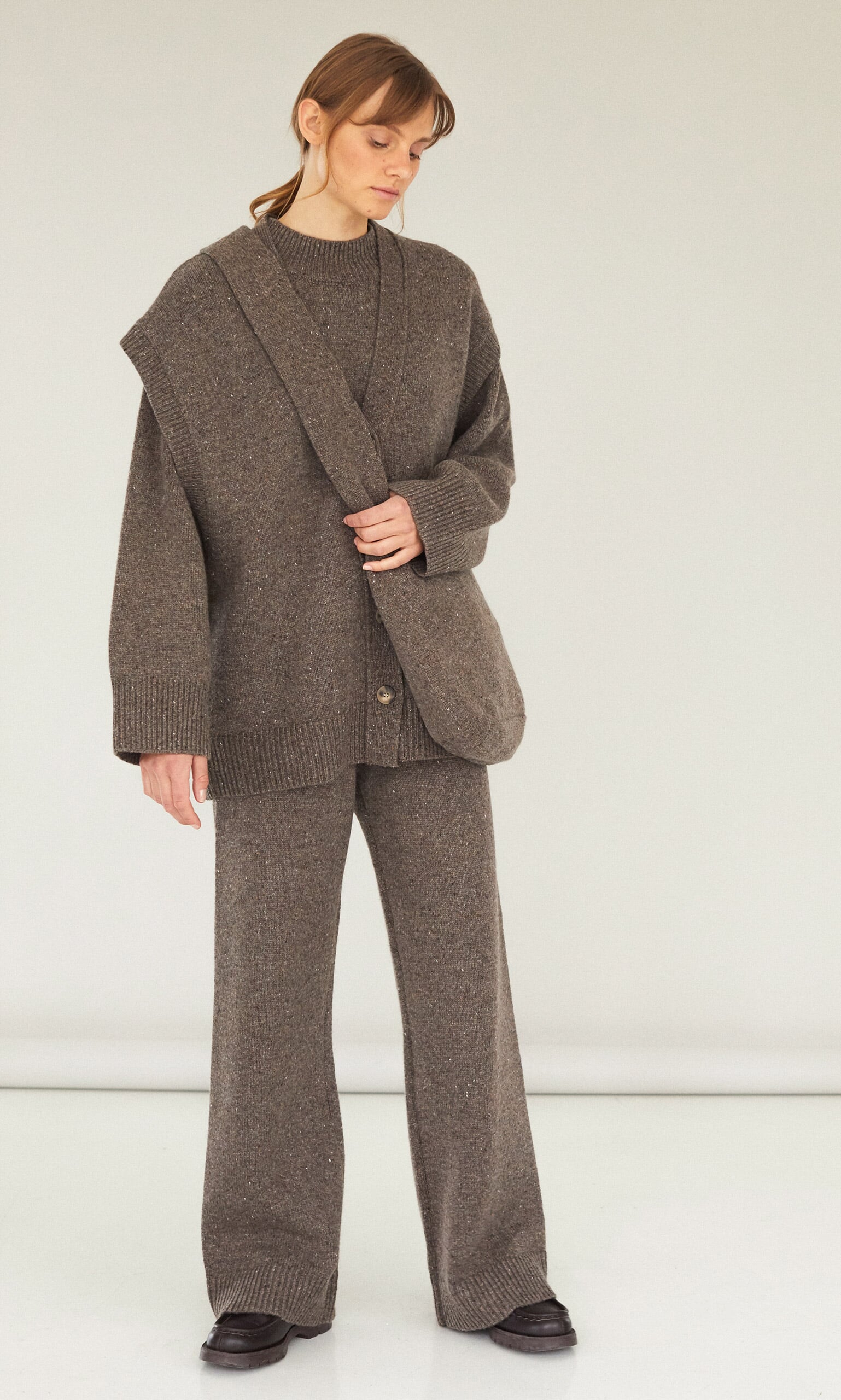 Speckled wool trousers
