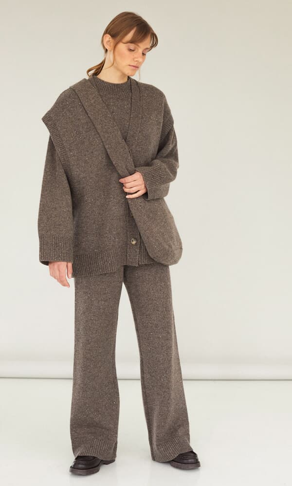 Speckled wool trousers