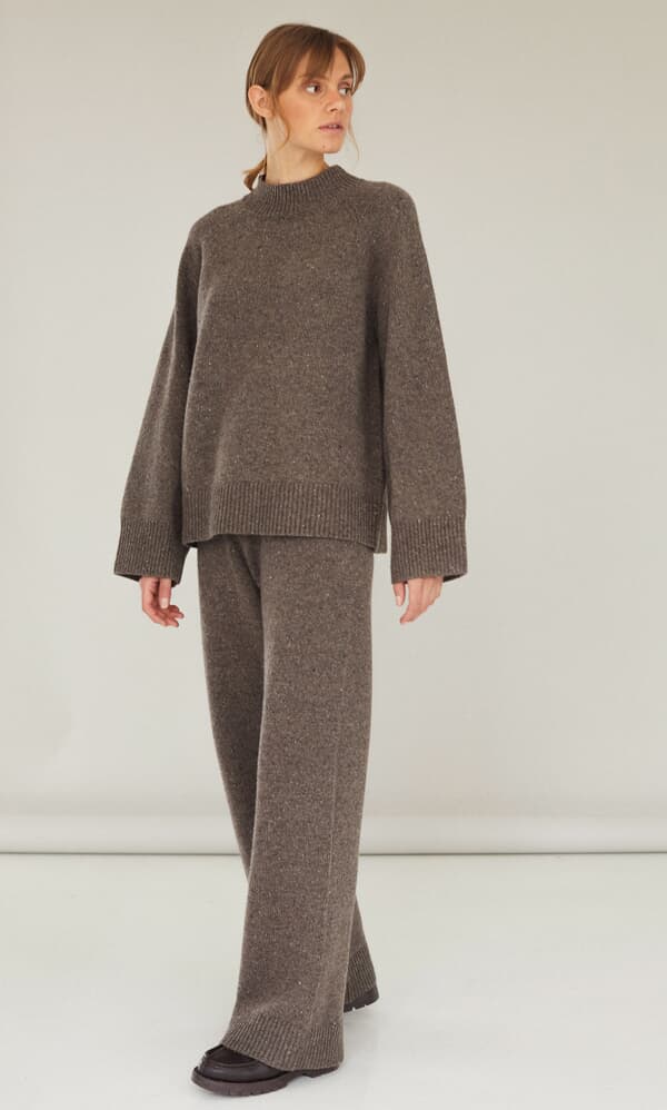 Speckled wool trousers