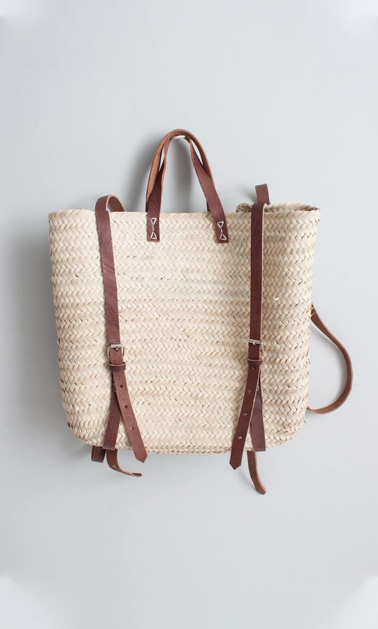 Wicker satchel backpack