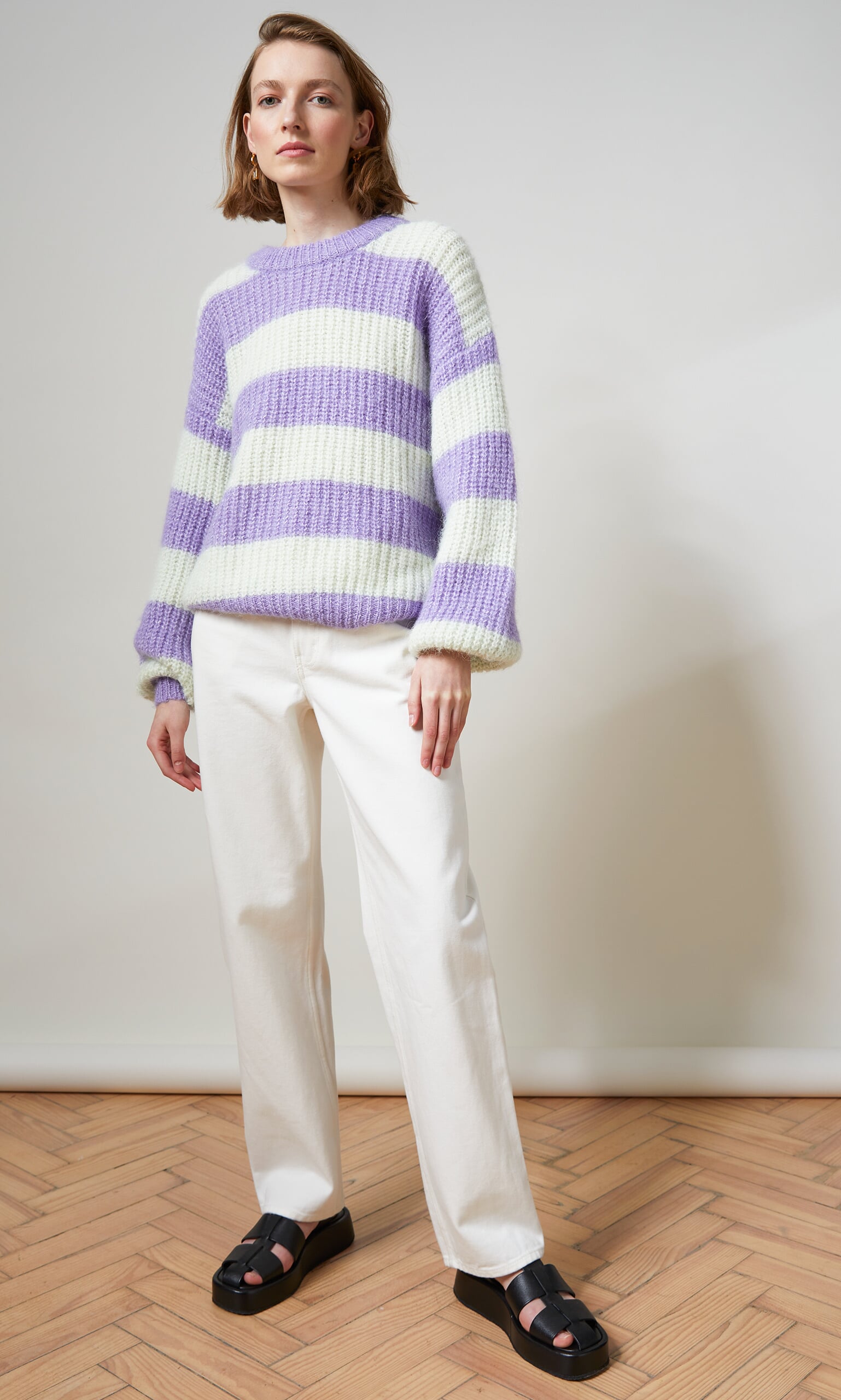 Violet stripe jumper - Plümo Ltd