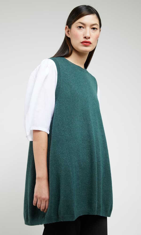 Pine cashmere vest