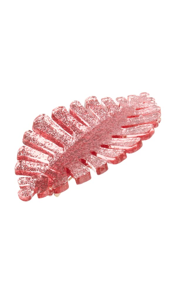Leafy pink hairclip