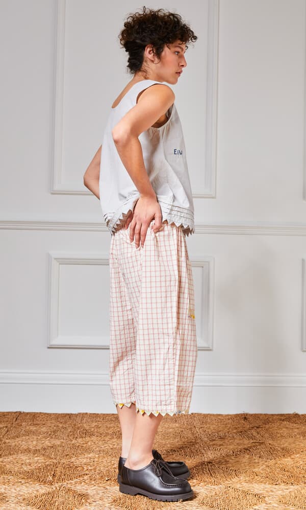 Molle check pants
