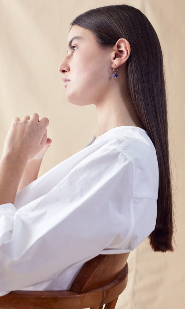 Lapis drop earrings