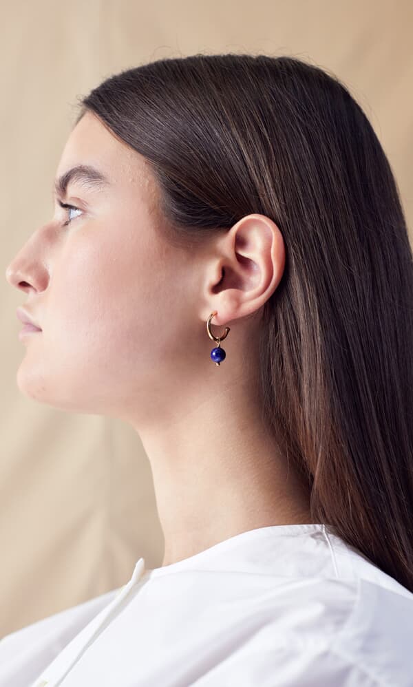 Lapis drop earrings