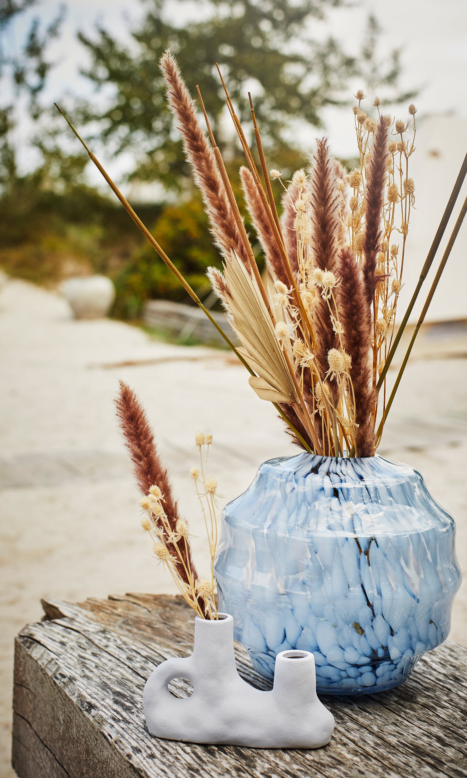 Marine glass vase 