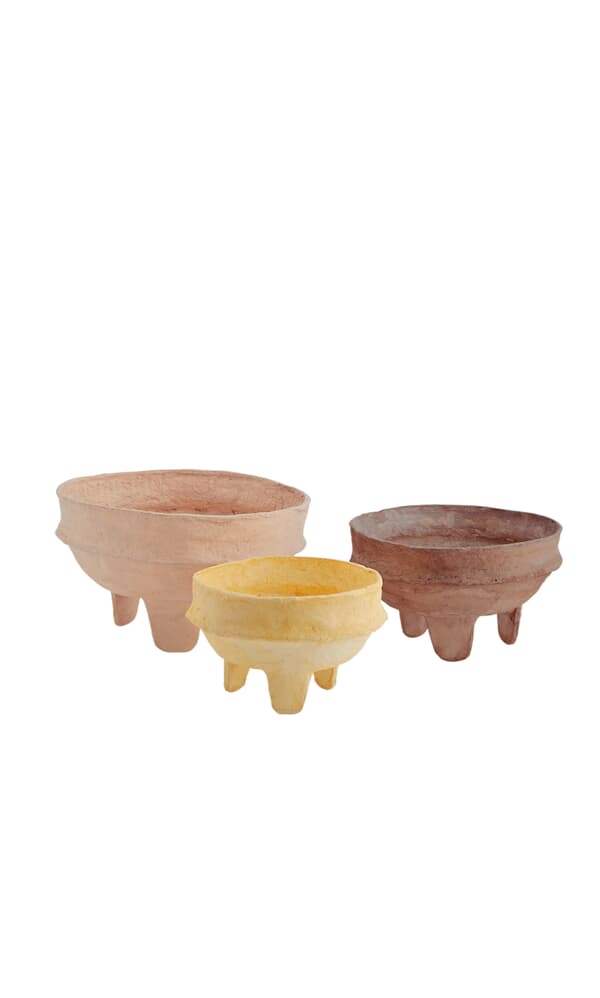 Handmade paper bowls (set of 3)