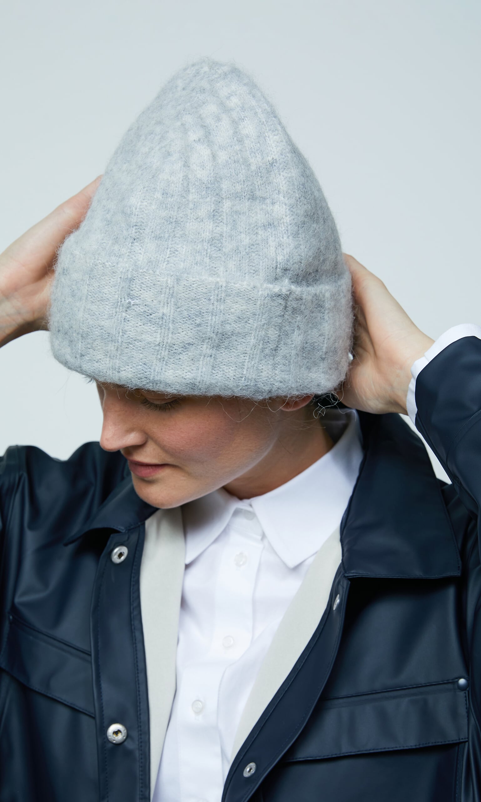 Grey cloud beanie
