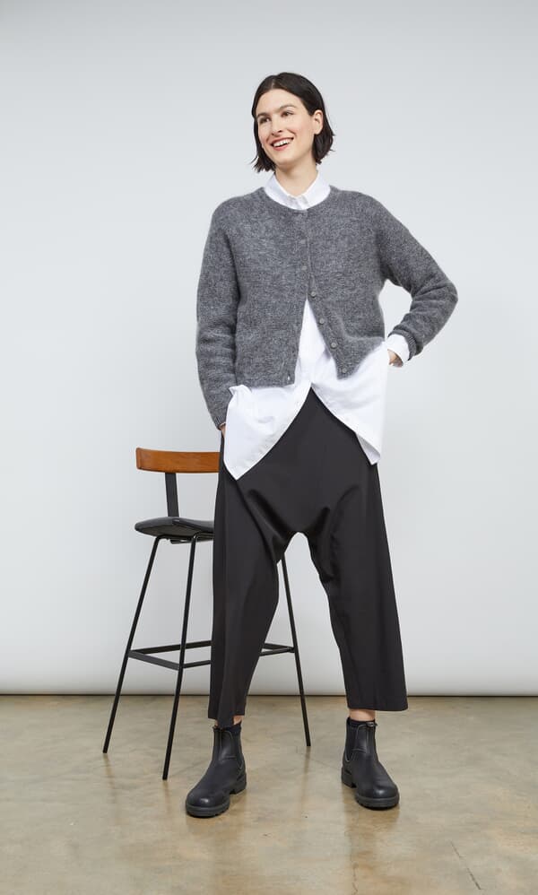 Grey button cardigan