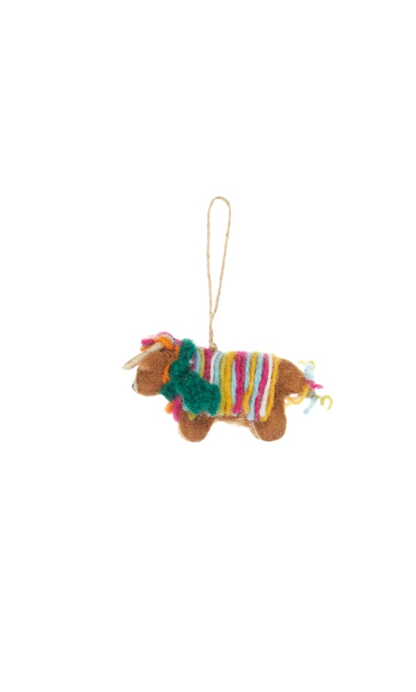 Small highland cow decoration