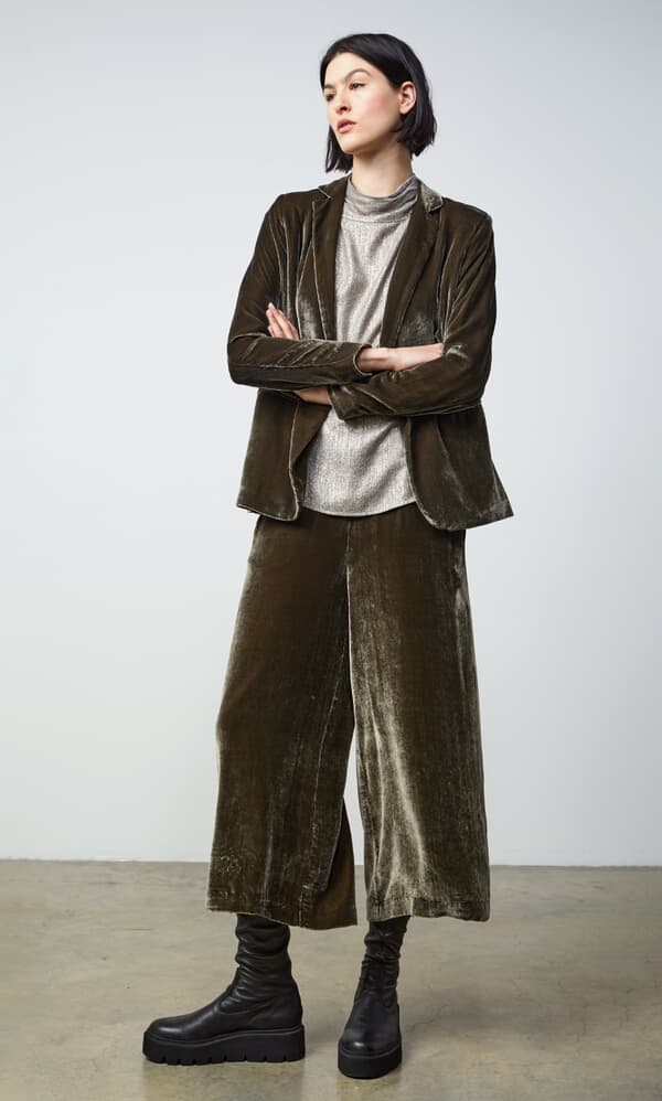 Sage velvet pants