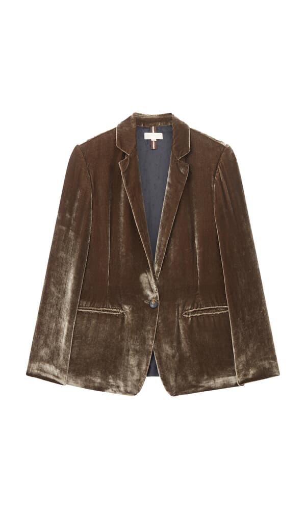 Sage velvet jacket