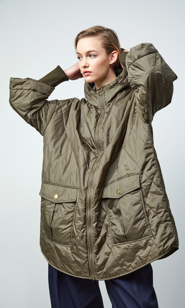 Quilted khaki jacket
