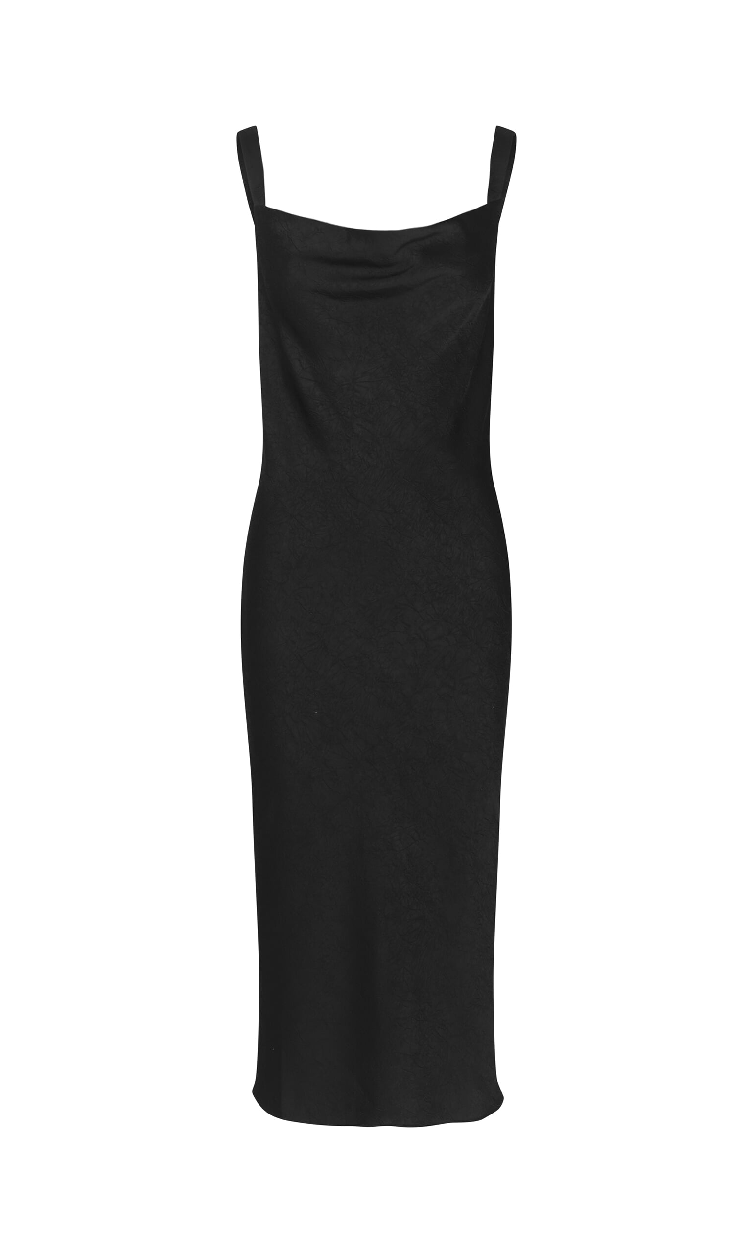 Black satin slip dress - Plümo Ltd