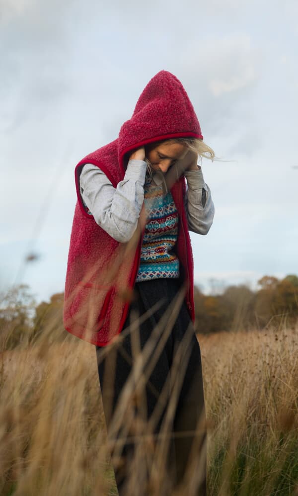 Ruby wool gilet