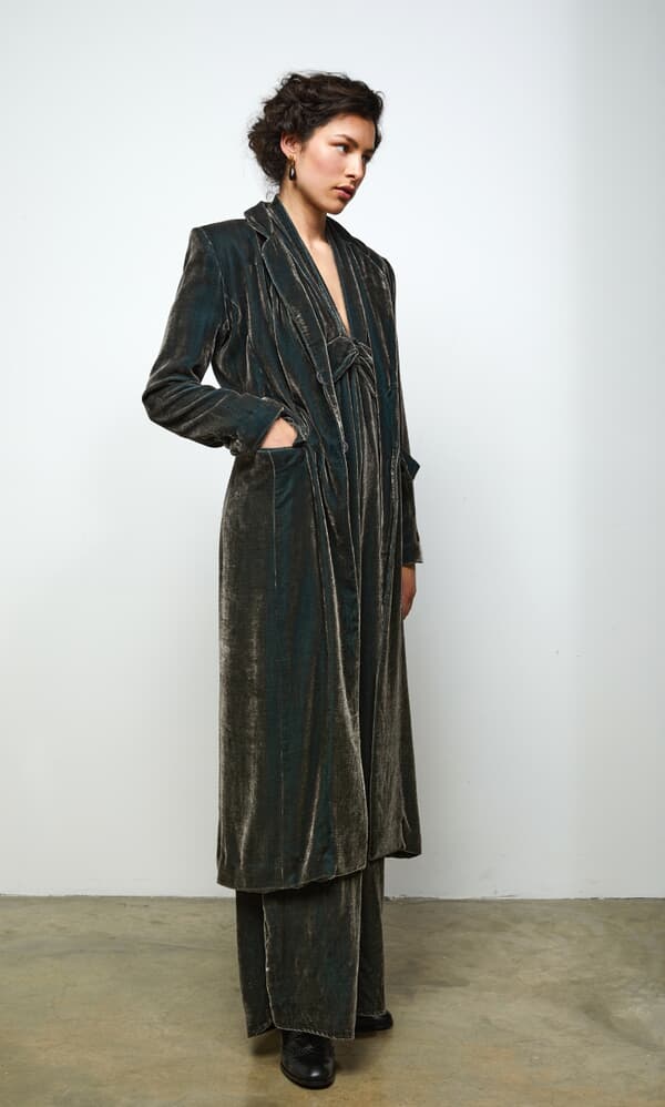 Mink velvet coat