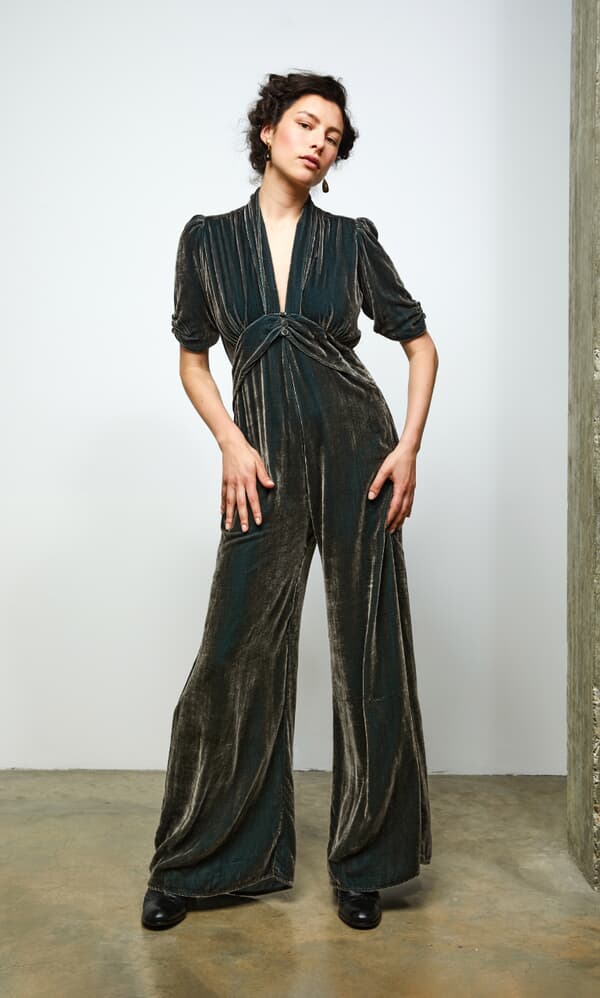 Mink velvet jumpsuit