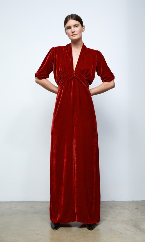Scarlet velvet jumpsuit