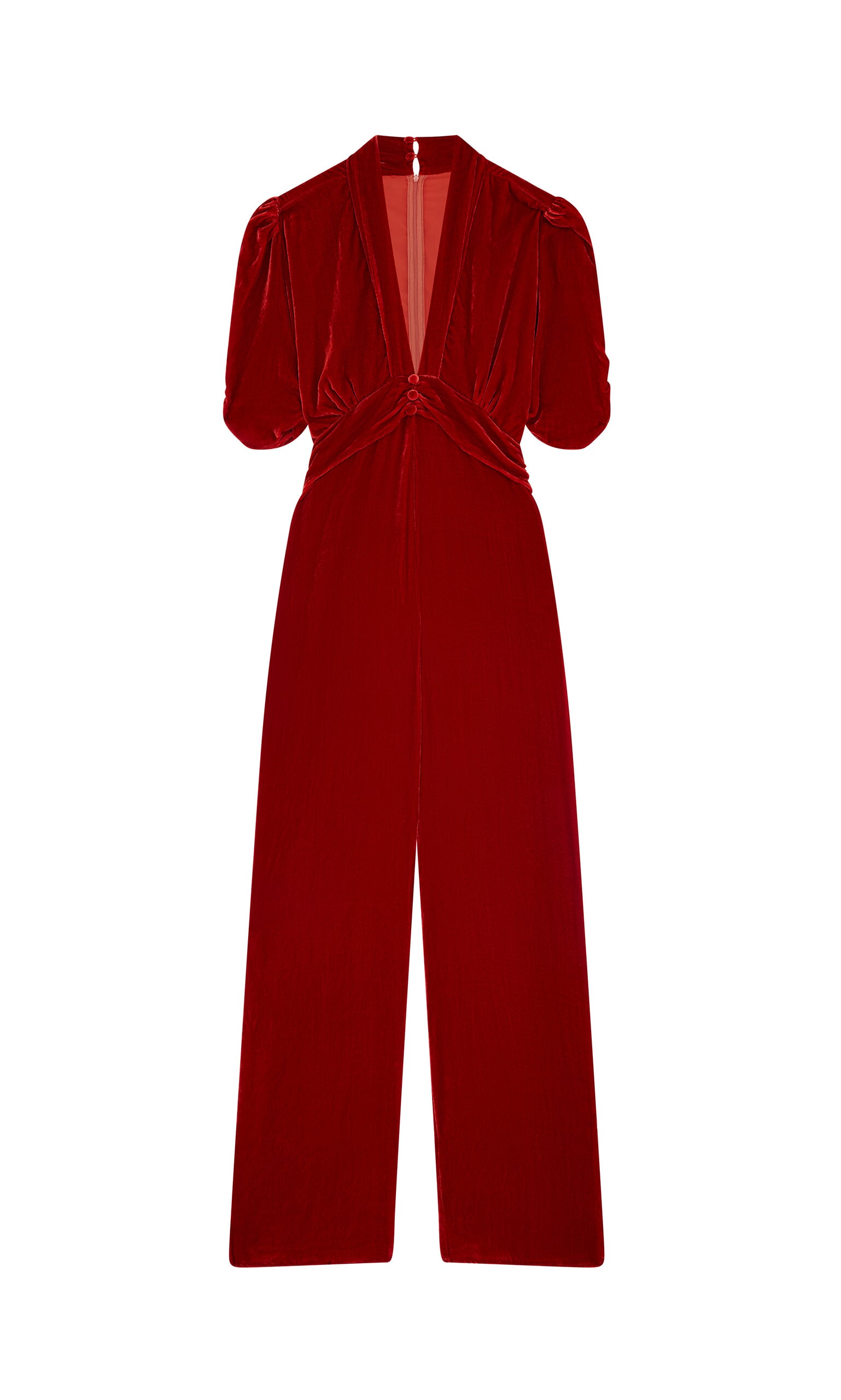Scarlet velvet jumpsuit - Plümo Ltd