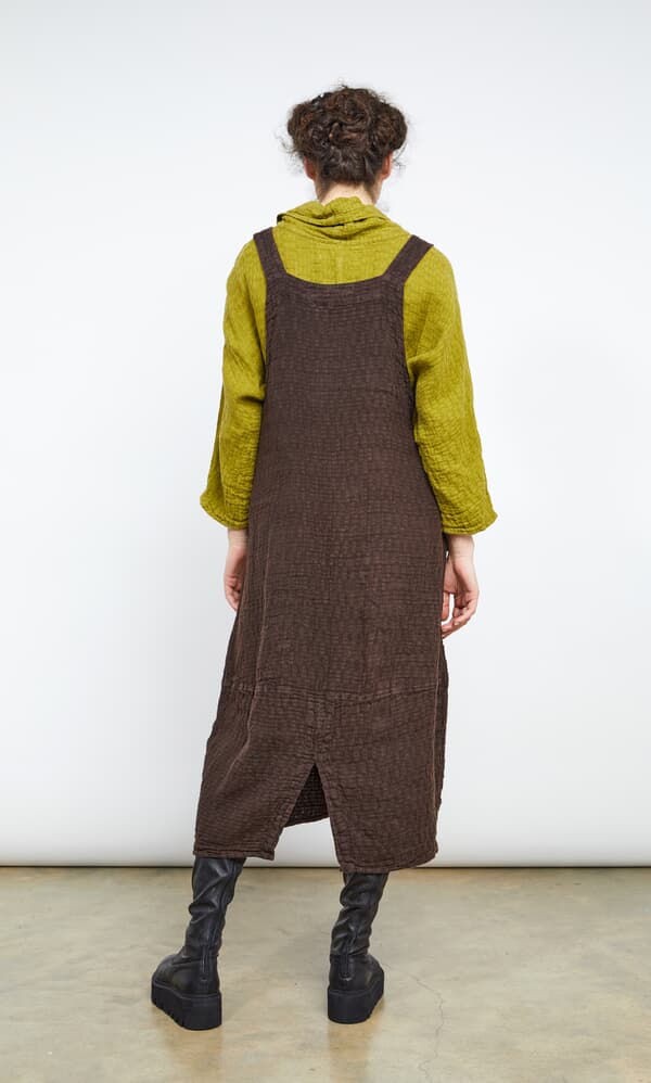 Crinkle dungarees dress