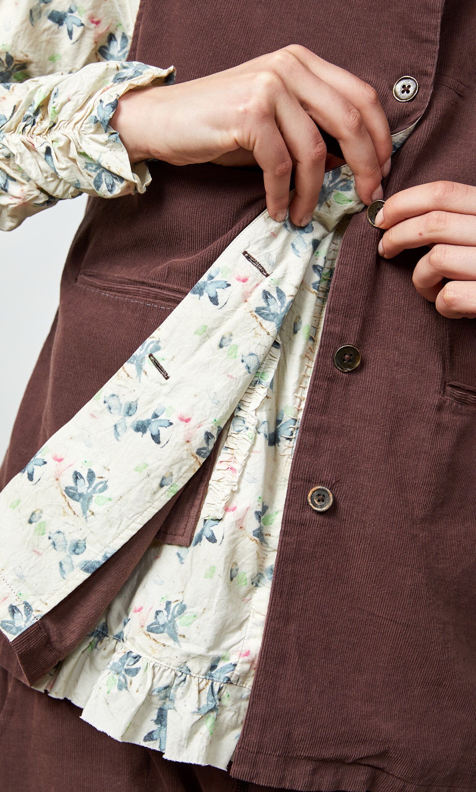 Brown cord waistcoat