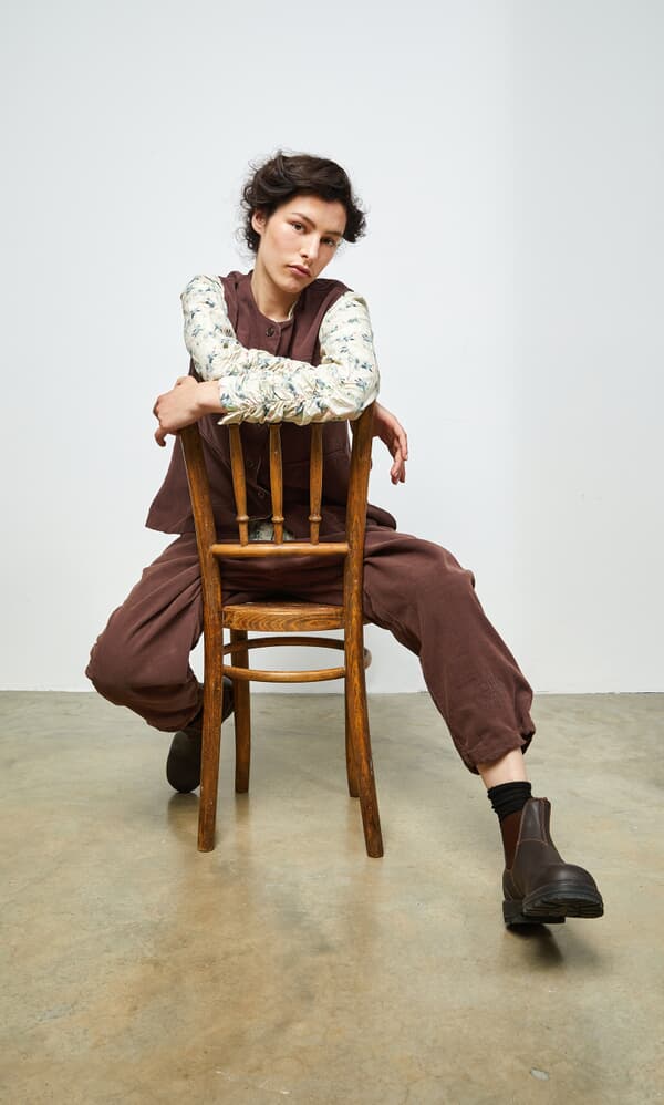 Brown cord waistcoat