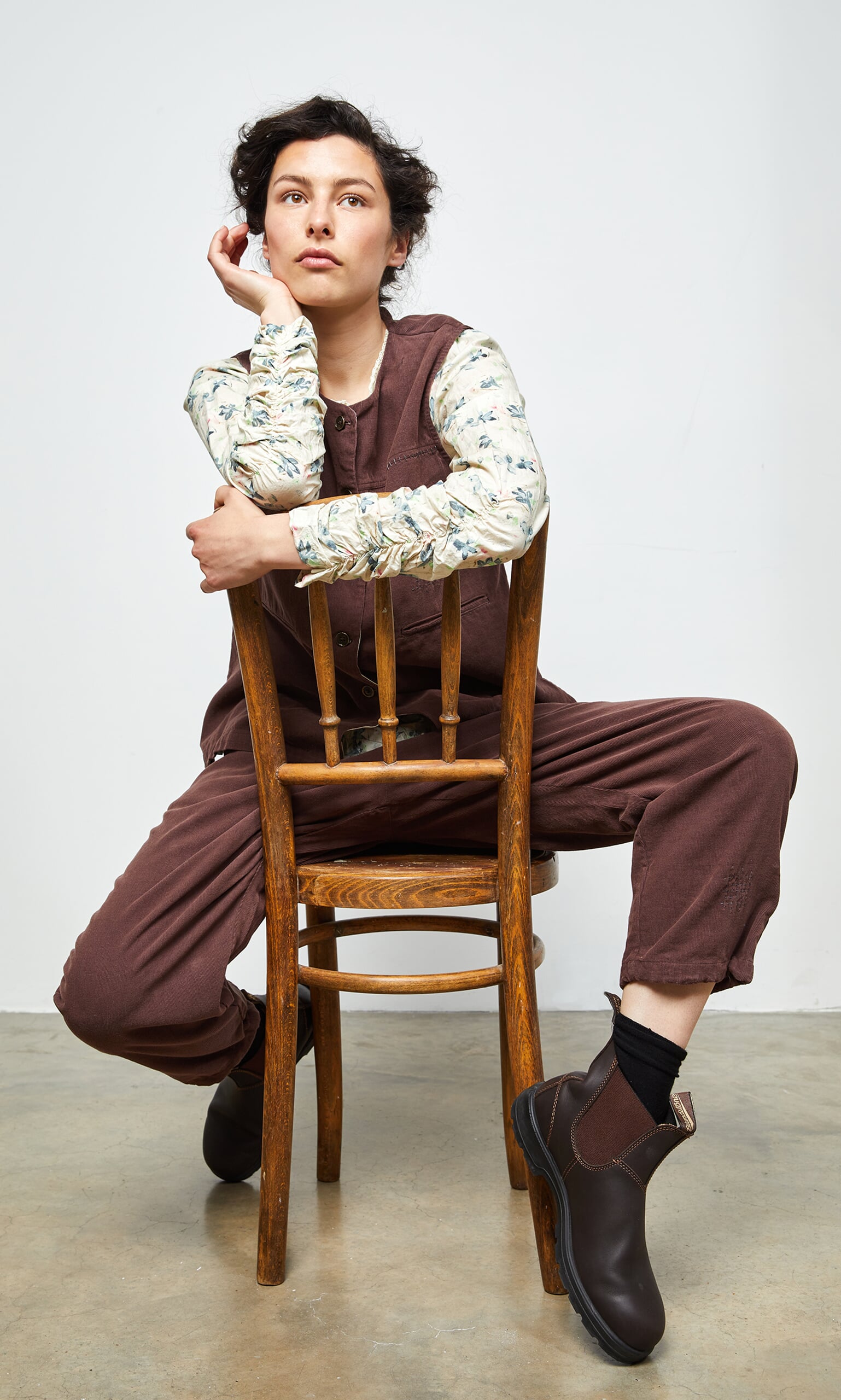 Brown cord waistcoat