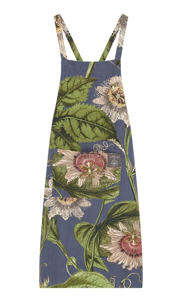 Grey flower apron