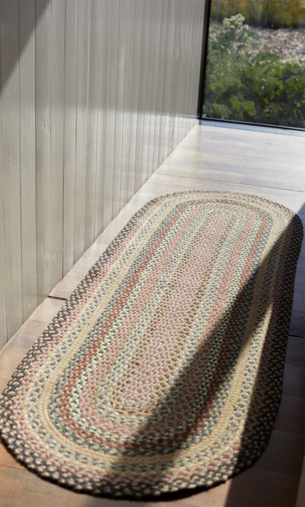Woven runner - dusky blue