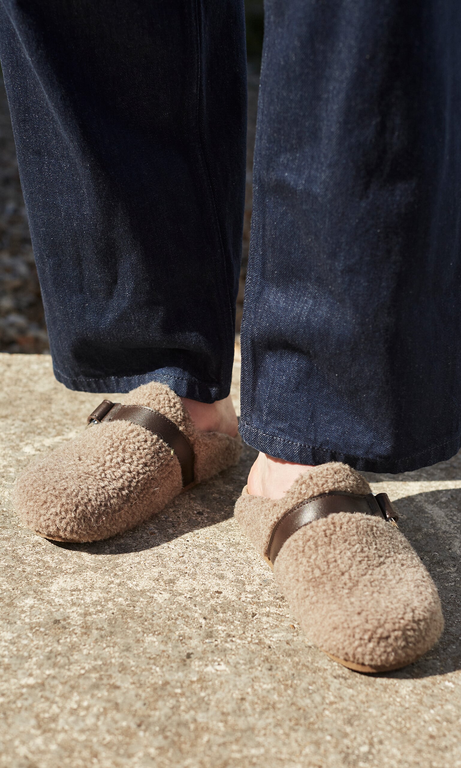 Sherling footbed sandals