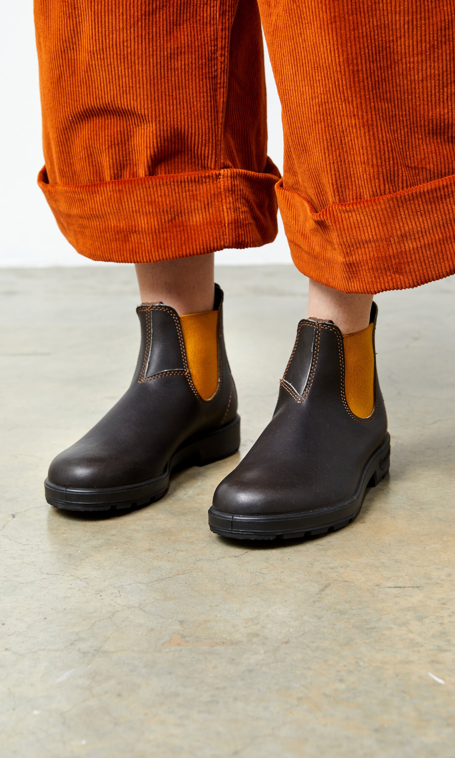 Mustard store flat boots